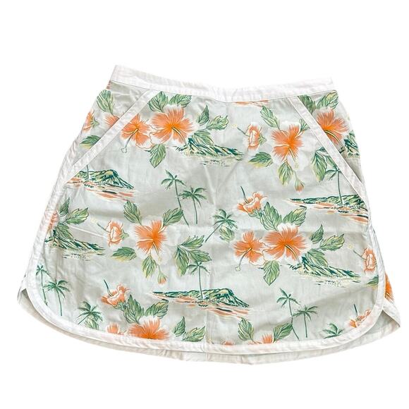 NWT American Eagle Hawaiian Print Skirt Green Size Small - Picture 1 of 4